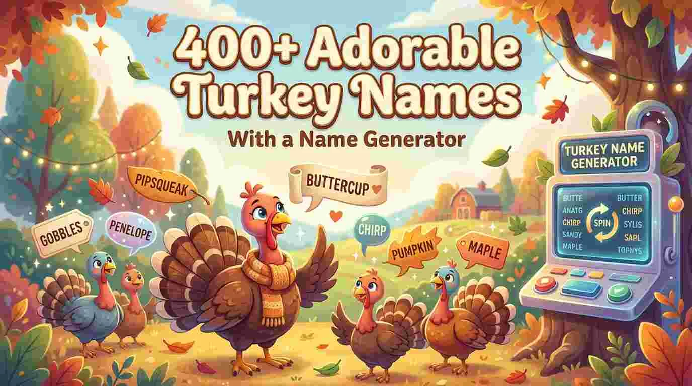 adorable turkey names name generator
