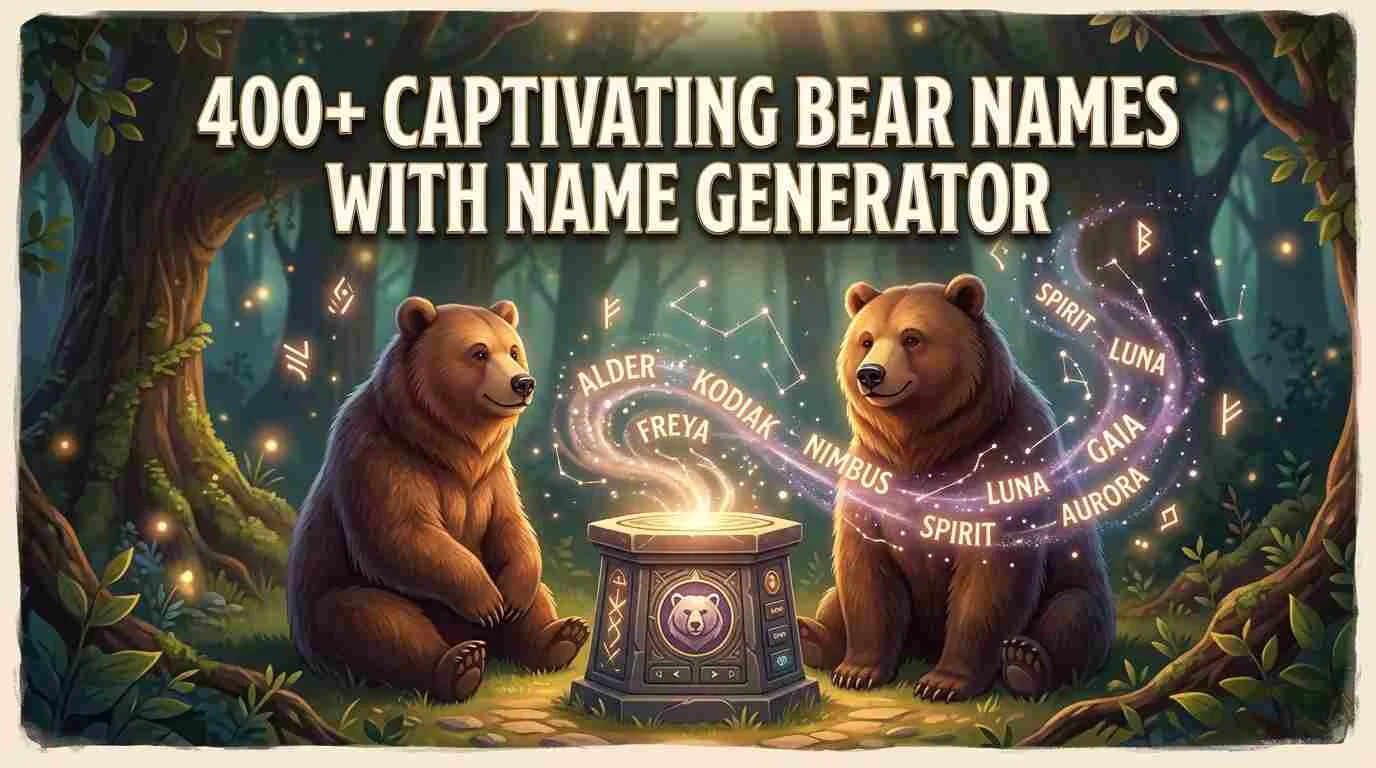 captivating bear names name generator