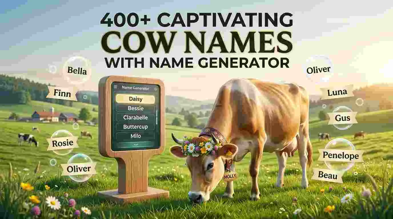 captivating cow names name generator