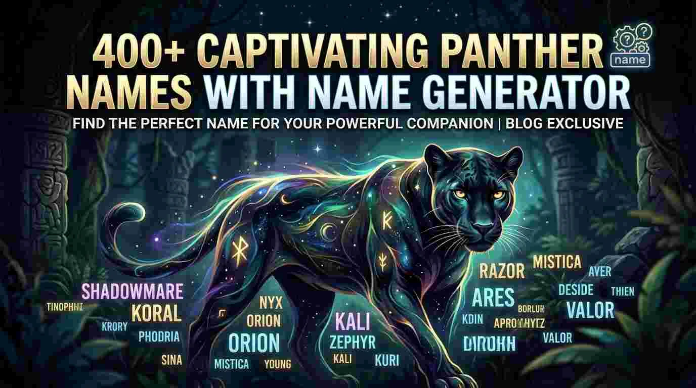 captivating panther names name generator