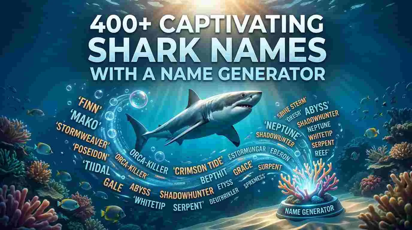 captivating shark names name generator