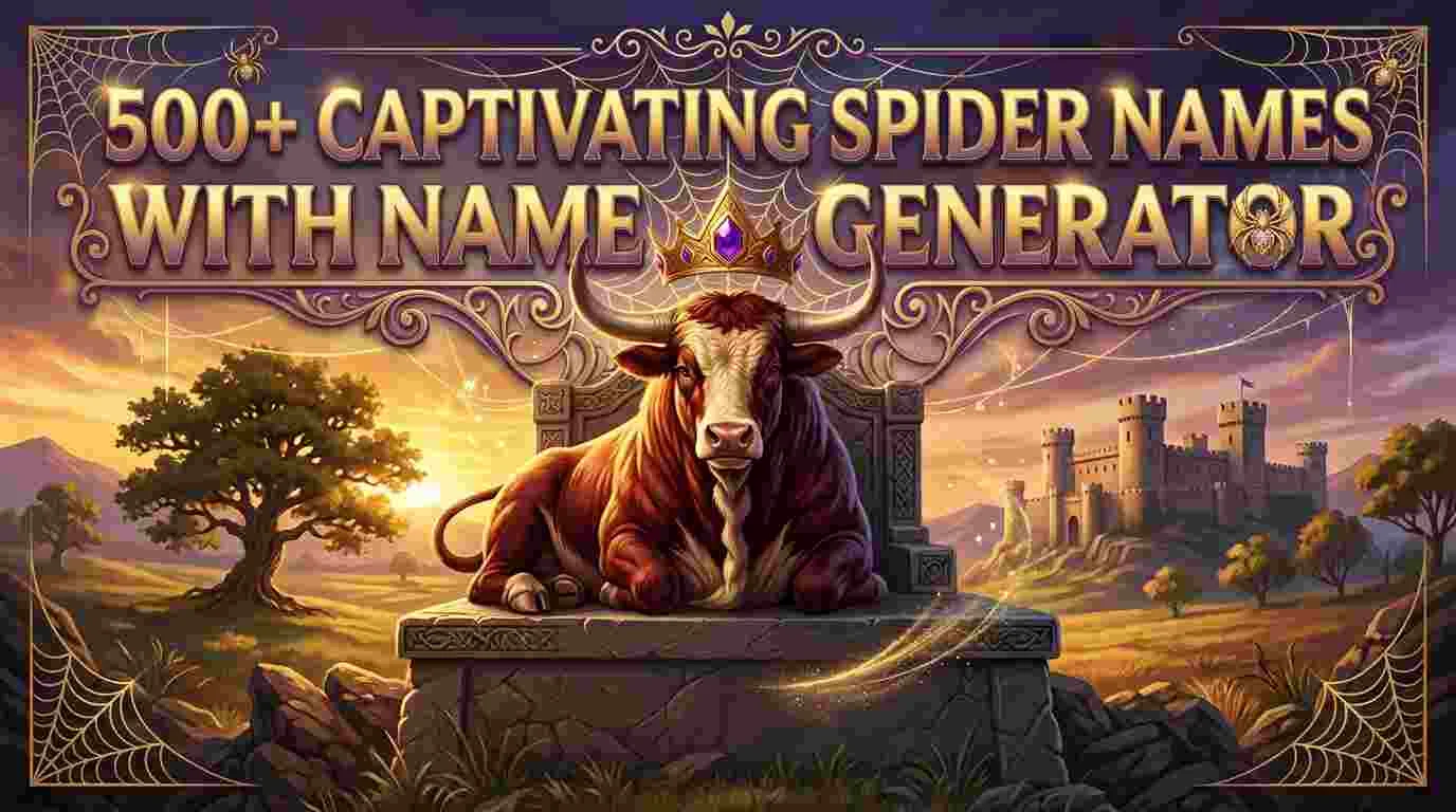 captivating spider names with name generator