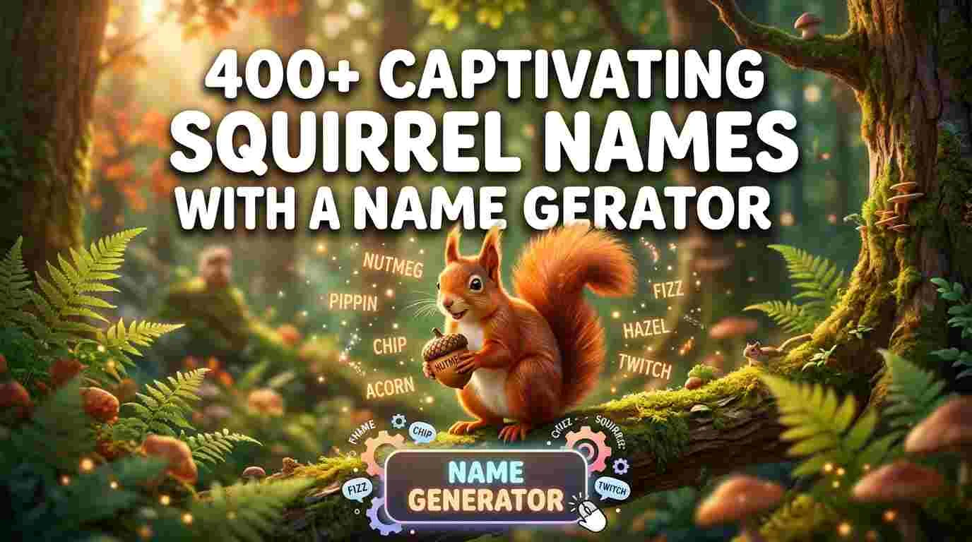 captivating squirrel names name generator