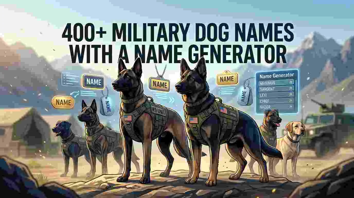 military dog names-name generator