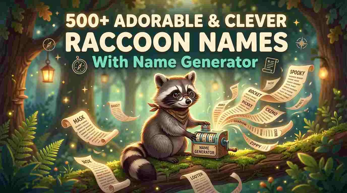 raccoon names with name generator