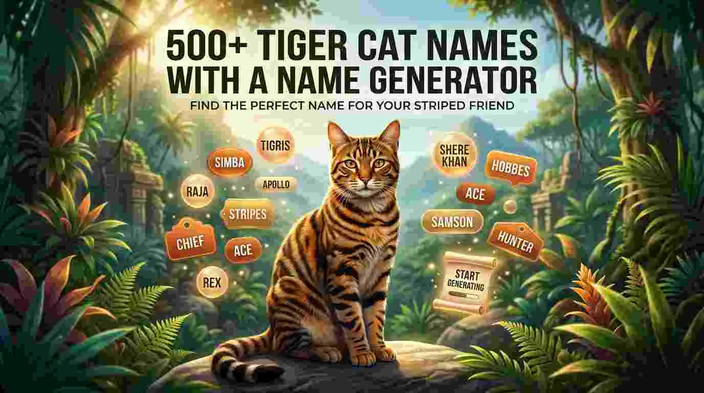 tiger cat names name generator