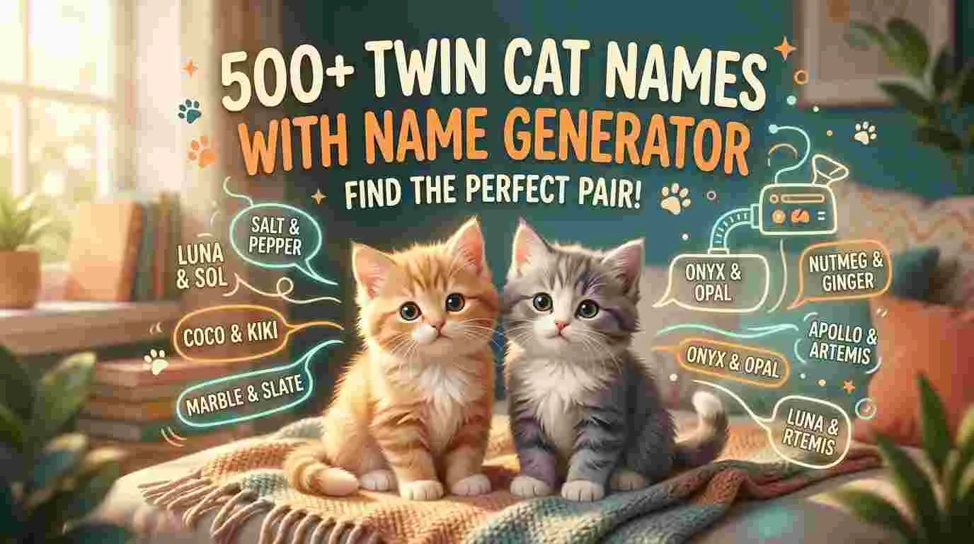 twin cat names name generator