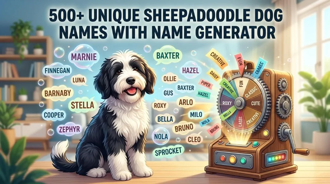 unique sheepadoodle dog names-name generator