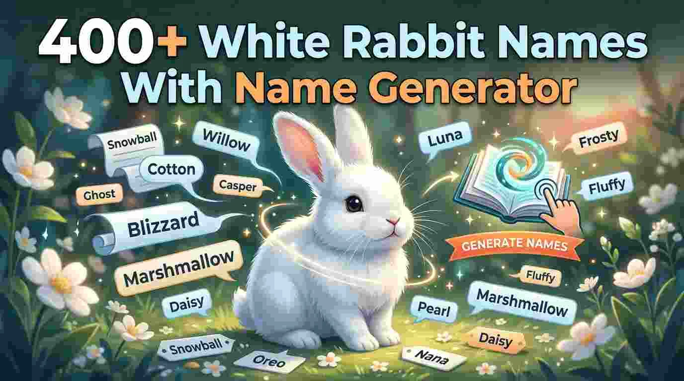 white rabbit names name generator